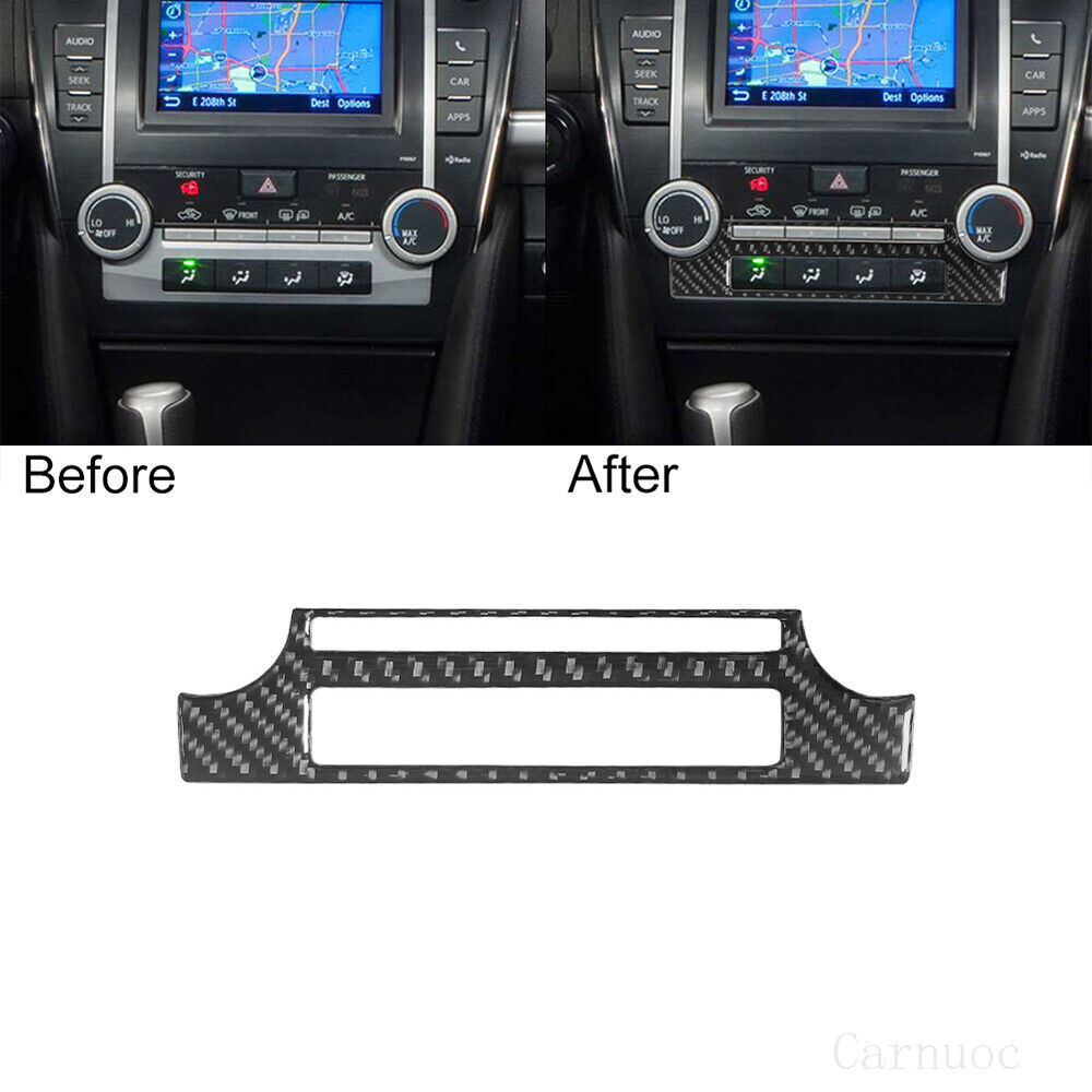 1pc For Toyota Camry 2012-14 Carbon Fiber Manual Climate Console Interior Trim A
