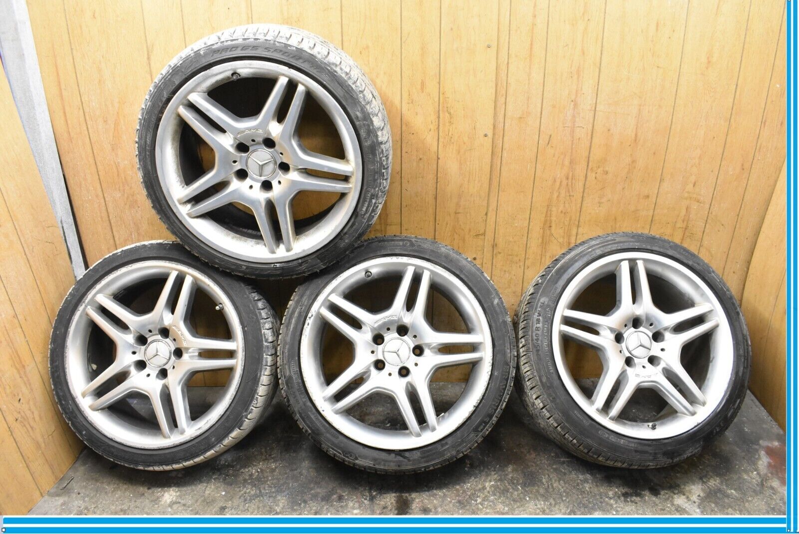 06-11 Mercedes W219 CLS55 CLS63 AMG Staggered Wheel Tire Rim Set Of 4 Pc OEM