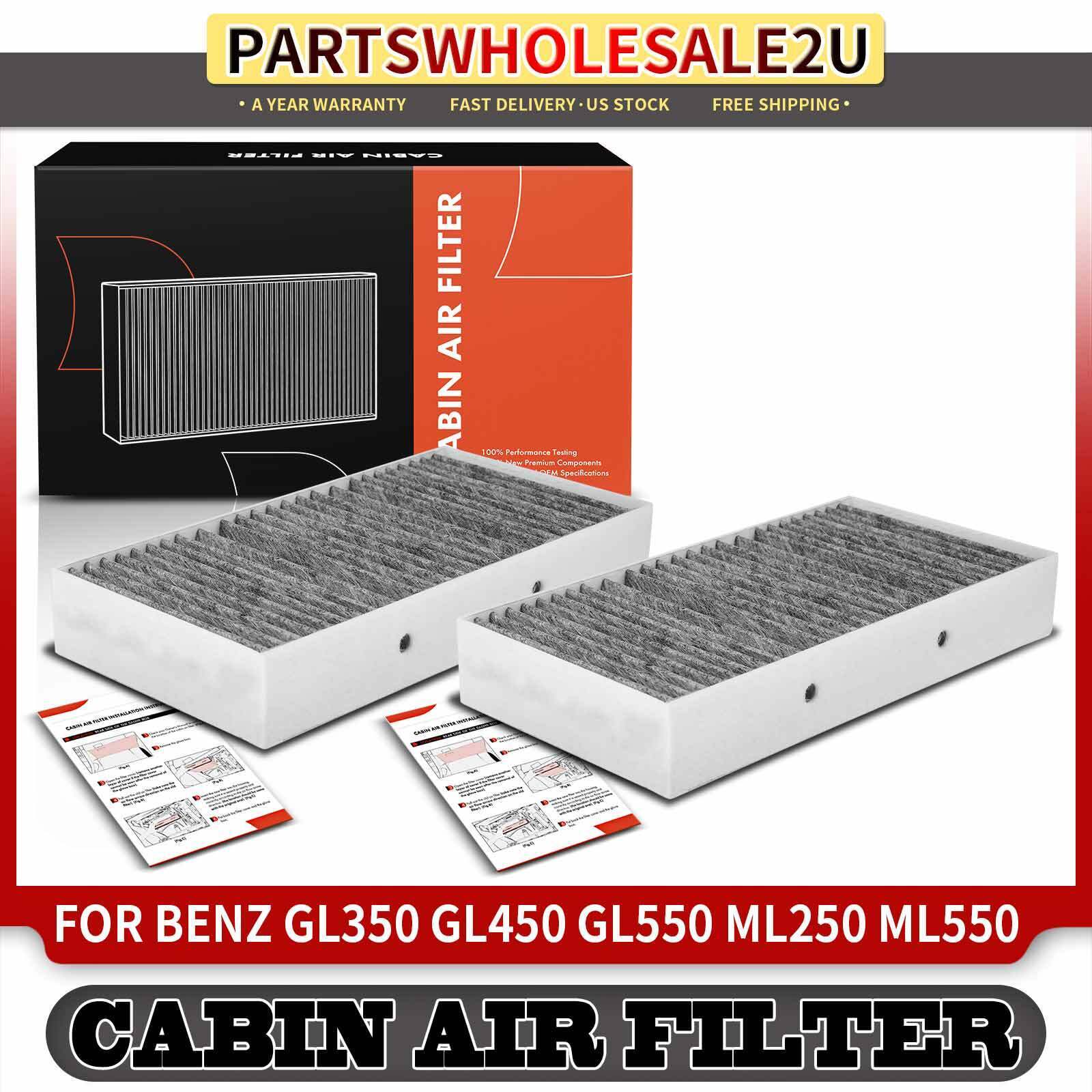 2x Activated Carbon Cabin Air Filter for Mercedes-Benz GL350 GL450 GL550 GLE300d