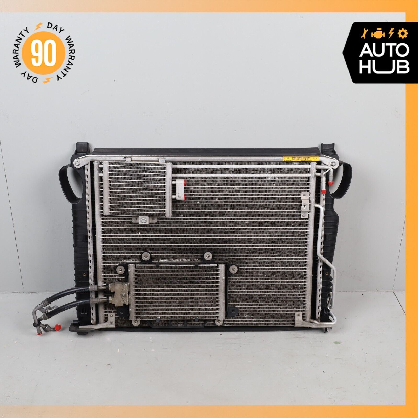07-12 Mercedes R230 SL550 Engine Cooling Radiator A/C Condensor Oil Cooler 78k