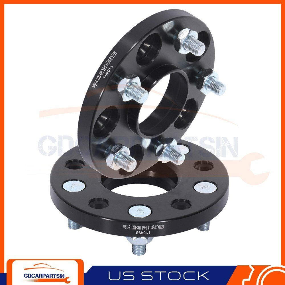 (2) 15mm Hubcentric Wheel Spacers 5x4.5 5x114.3 Fits Honda Accord CR-V Acura TLX