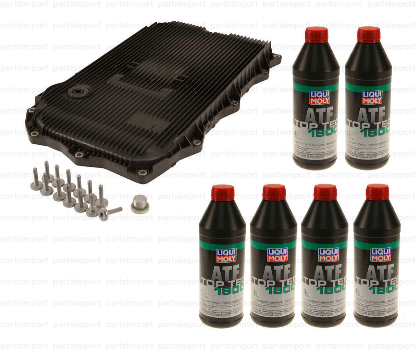 Auto Transmission Service Kit (Oil Pan+Filter+Gasket+Bolts) + 6L ATF for BMW