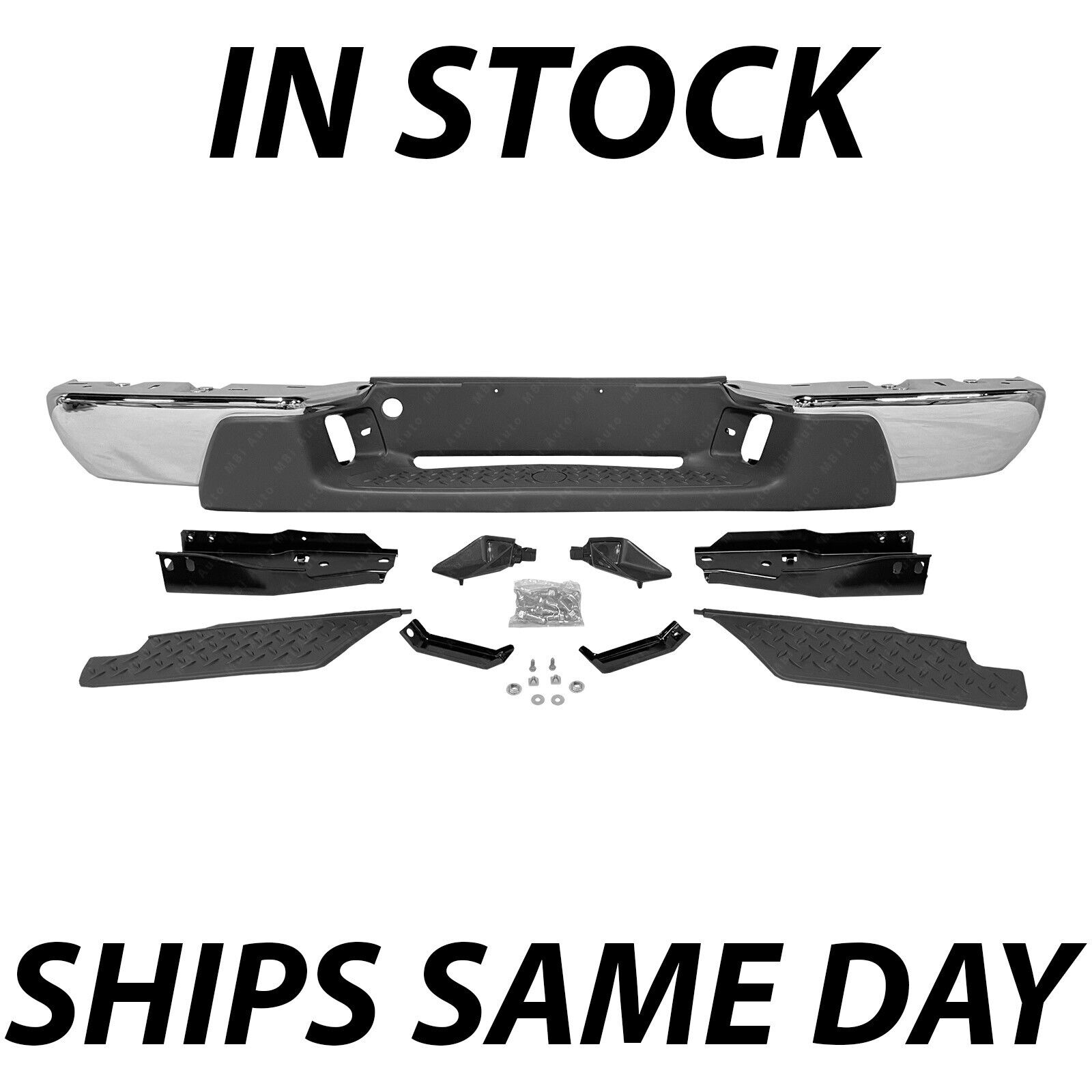 Complete Chrome Rear Steel Bumper For 2004-2007 Chevy Colorado GMC Canyon Pickup