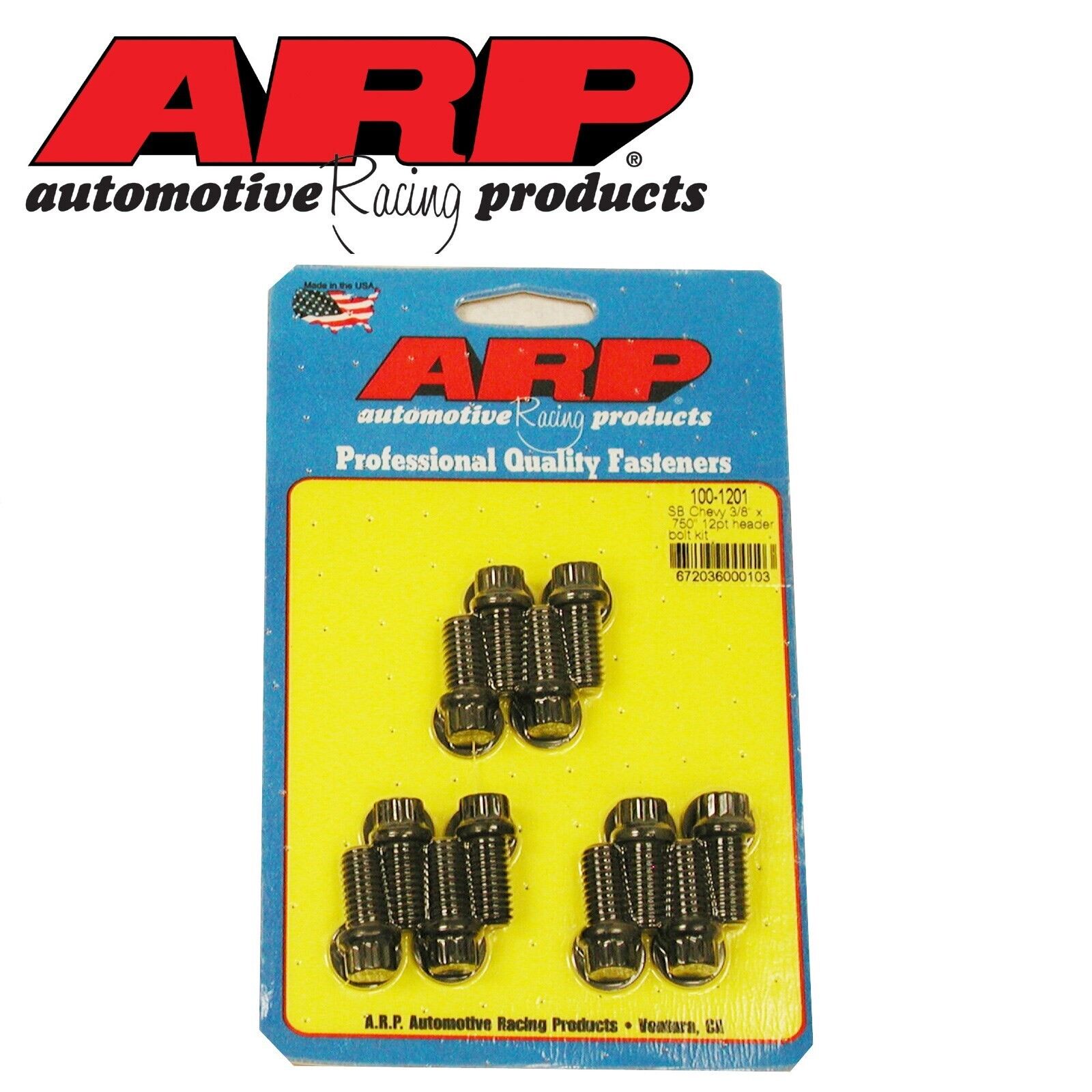 ARP 12 Point Header Bolt Set Fits sb Chevy 400 350 327 305 283 Engines #100-1201