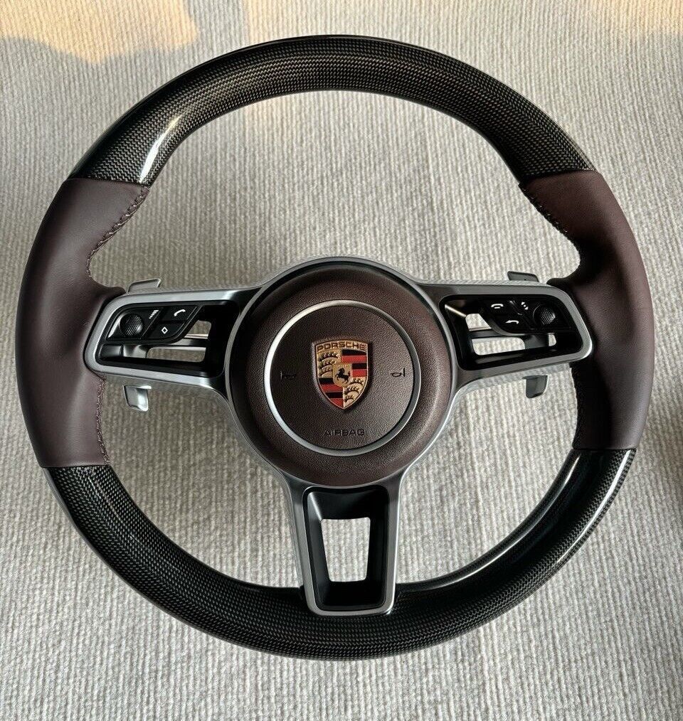 CARBON BROWN Porsche Steering Wheel 991.2 911 Cayman/Boxster/Macan/Cayenne.