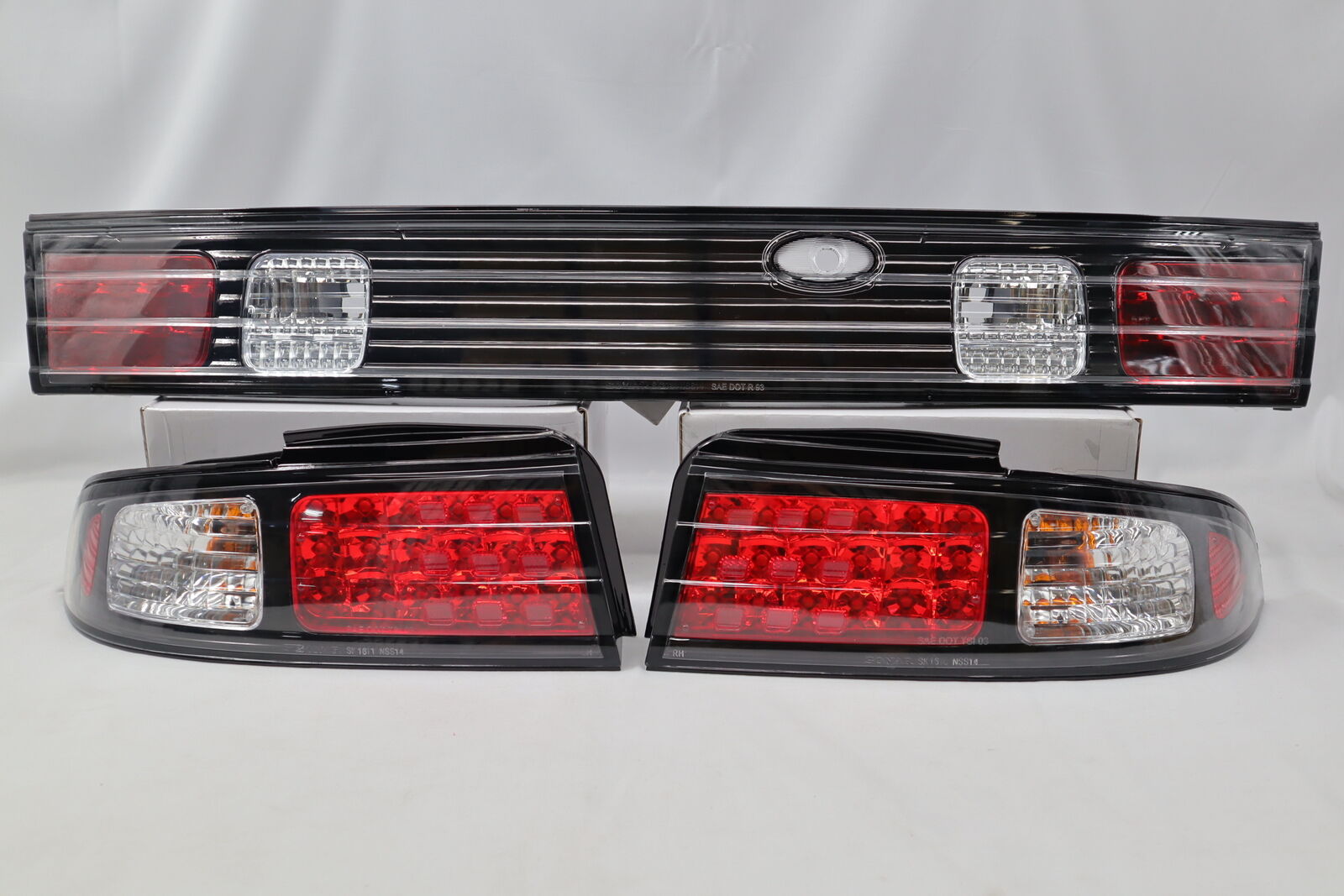 NEW SILVIA S14 200SX~1993~1998~Coupe 2D LED Tail Rear Light BLACK for NISSAN