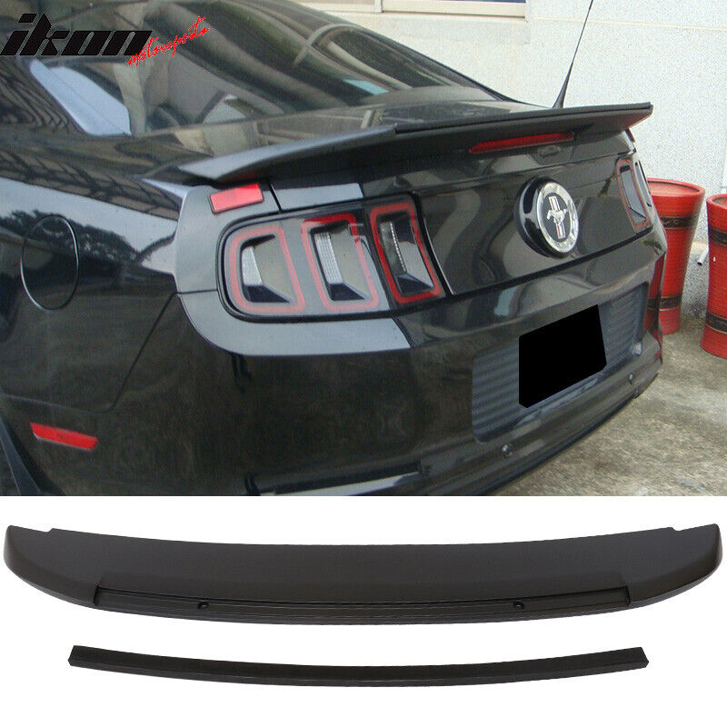 Fits 10-14 Ford Mustang GT500 Style Rear Trunk Spoiler Wing Lid Unpainted - ABS