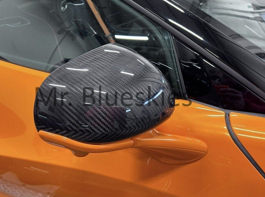 Genuine Pair of McLaren Artura P16 Gloss Carbon Fibre Wing Mirror Covers Upgrade