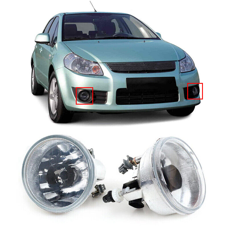 Pair For The Suzuki SX4 2007-12 Left&Right Front Bumper Fog Lights Are Suitable