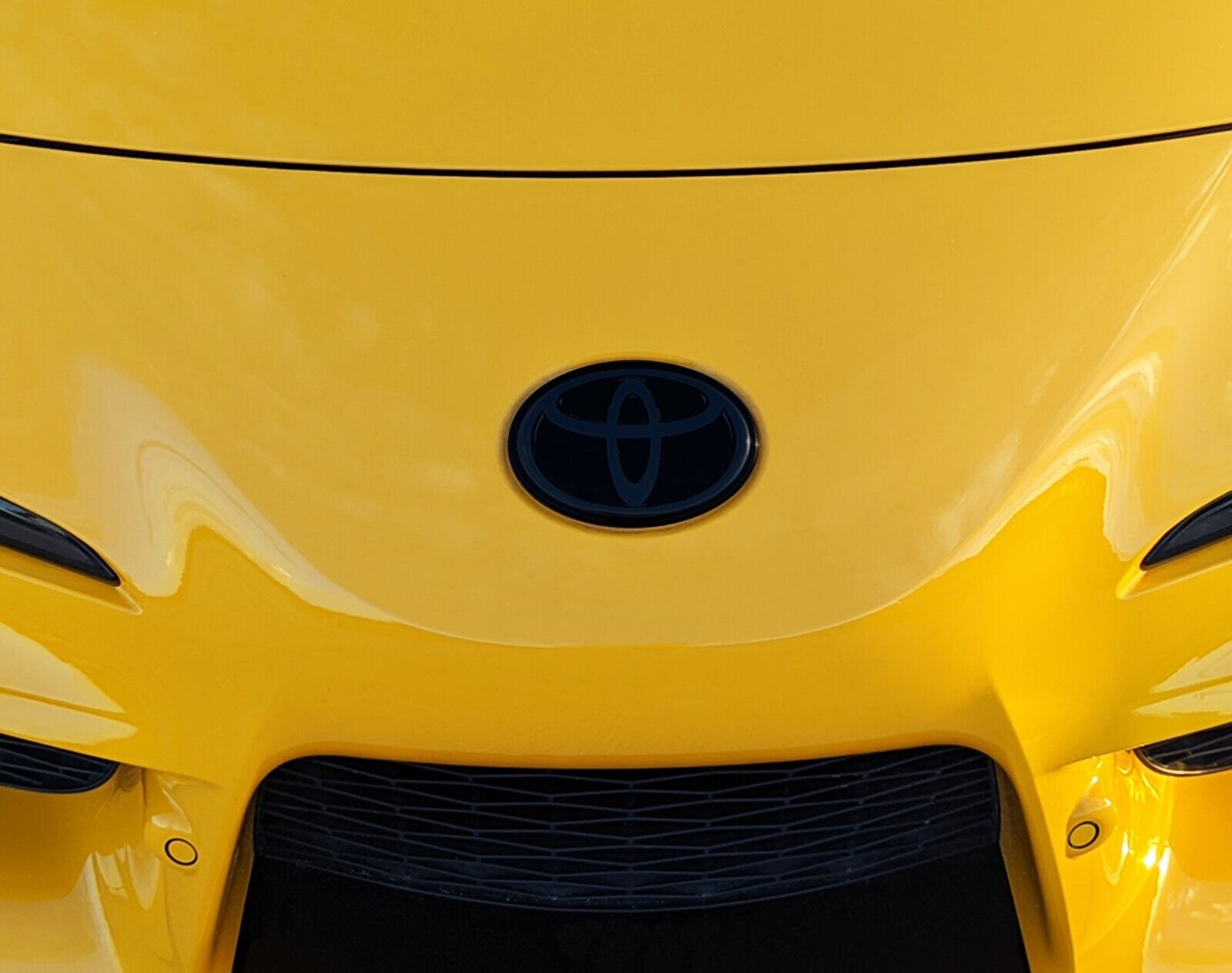 FOR 2020-2023 Toyota GR Supra Front & Rear Emblem Insert Decal Dark Smoke