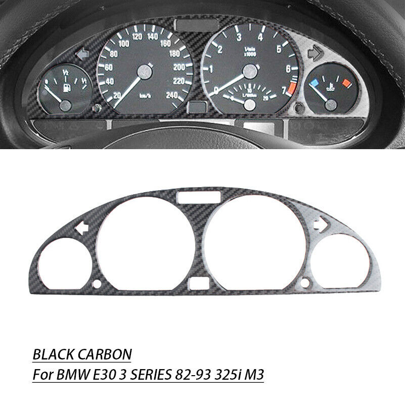 Carbon Fiber Dashboard Gauge Panel Cover Trim for BMW E30 3 Series 325i M3 82-93
