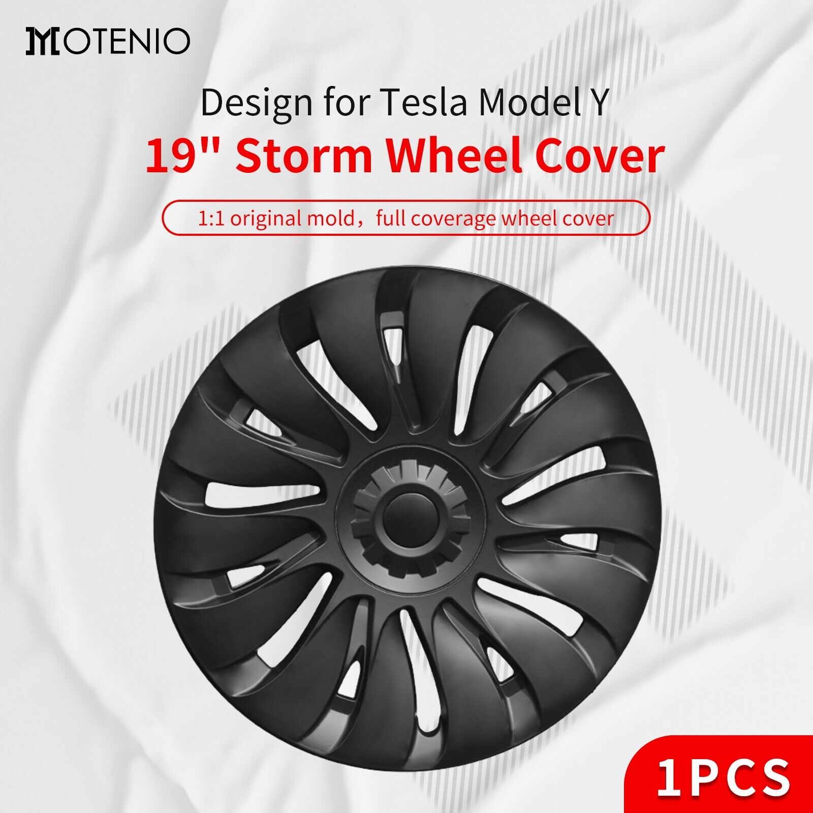 1PCS Hubcap for Tesla Model Y Storm Wheel Cover 19 inch Left Hubcap Full Cover