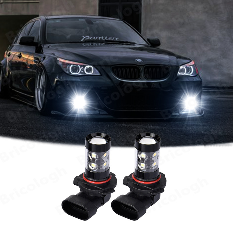 2pc 6000K White 9006 LED Fog Lights Bulbs for BMW E60 525i 530i M5 Alpina B7