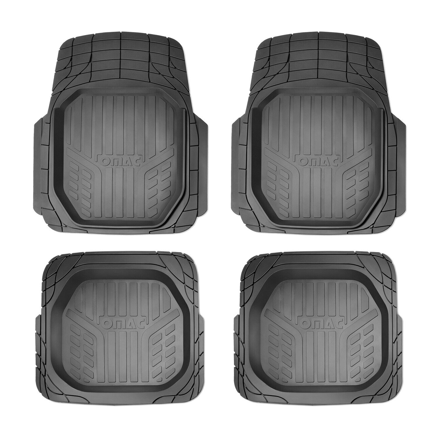 Trimmable Floor Mats Liner All Weather for Ford Transit Connect 2014-2019 Black