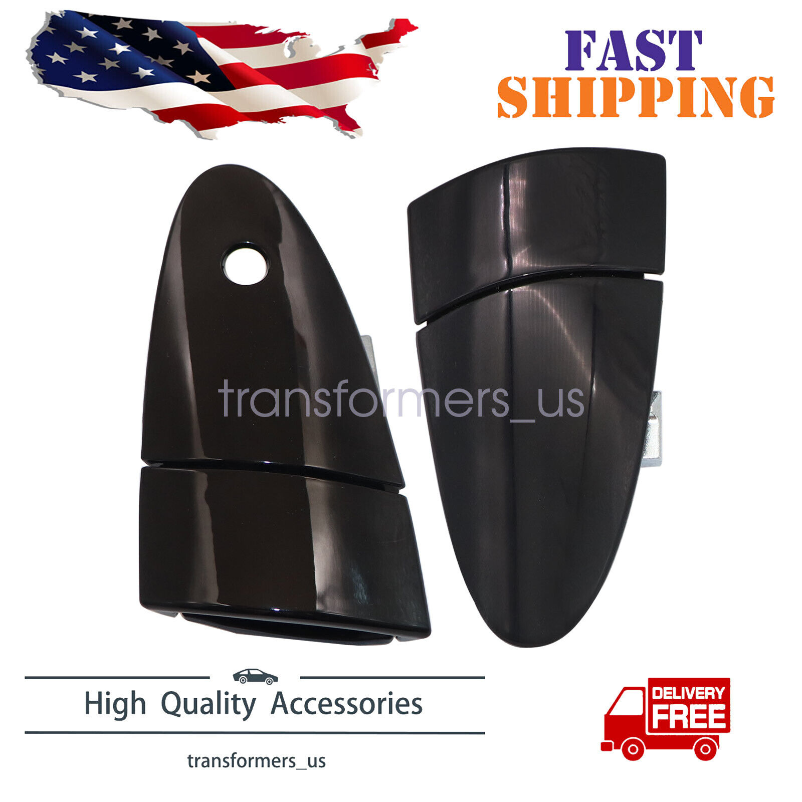 For Honda CRZ CR-Z 2011-2015 Pair New Black Door Outer Handle Right + Left