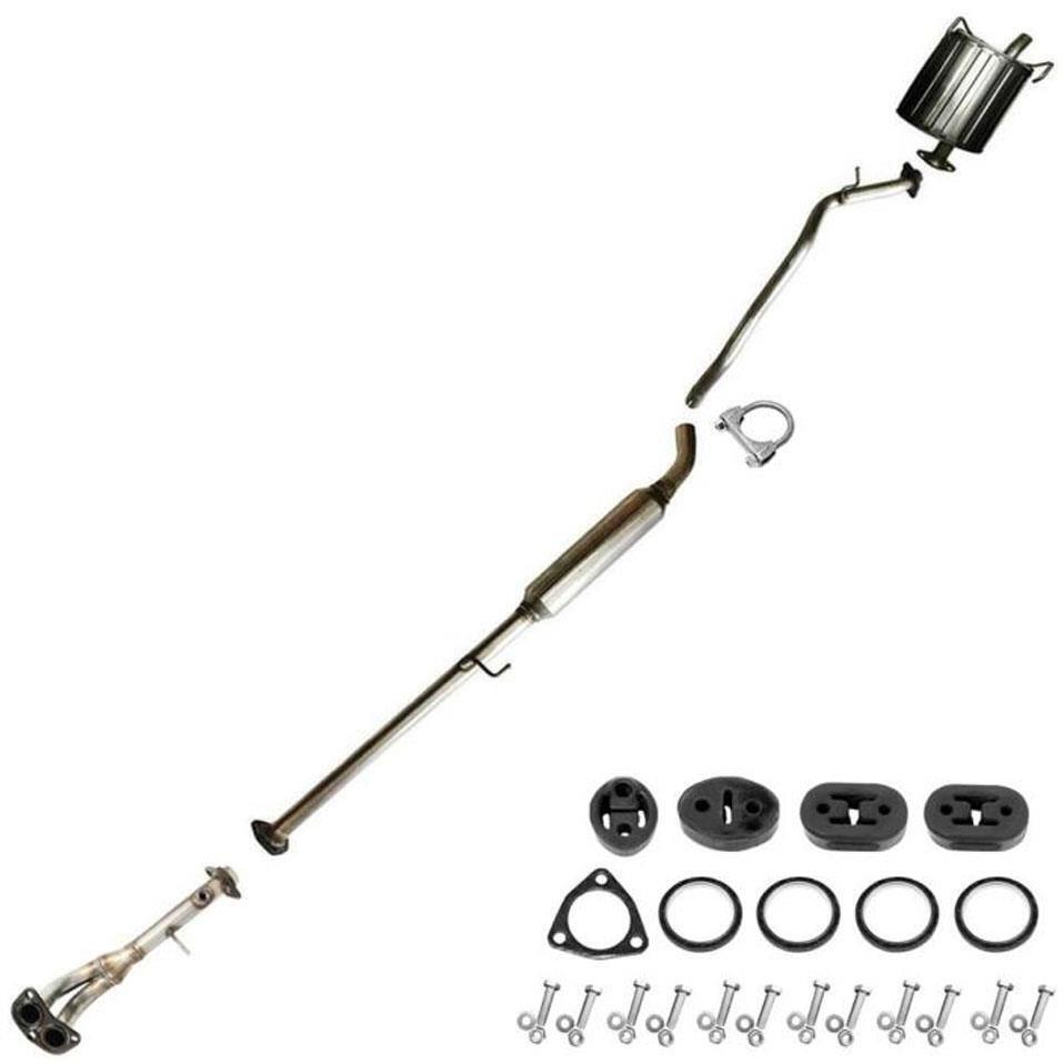 Stainless Steel Exhaust System Kit with Hangers + Bolts fits: 1997-01 Honda CRV