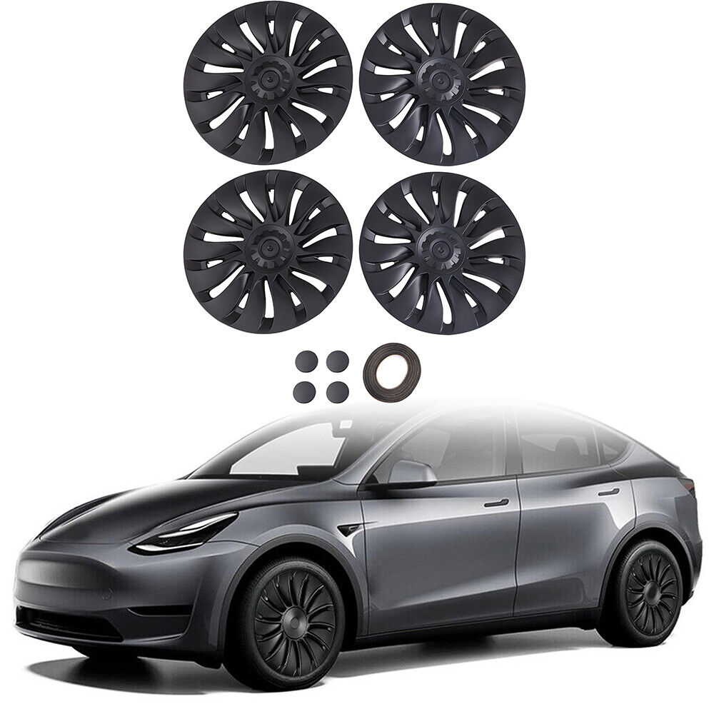 Hubcaps For Tesla Model Y Storm Wheel Rim Cover 4PCS 19inch  Full Cover Hubcaps