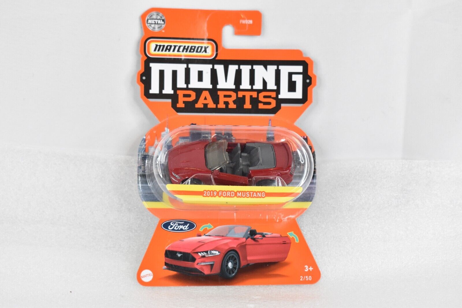 2022 Matchbox Moving Parts 2019 Ford Mustang GT 5.0 Convertible RUBY RED 2/50