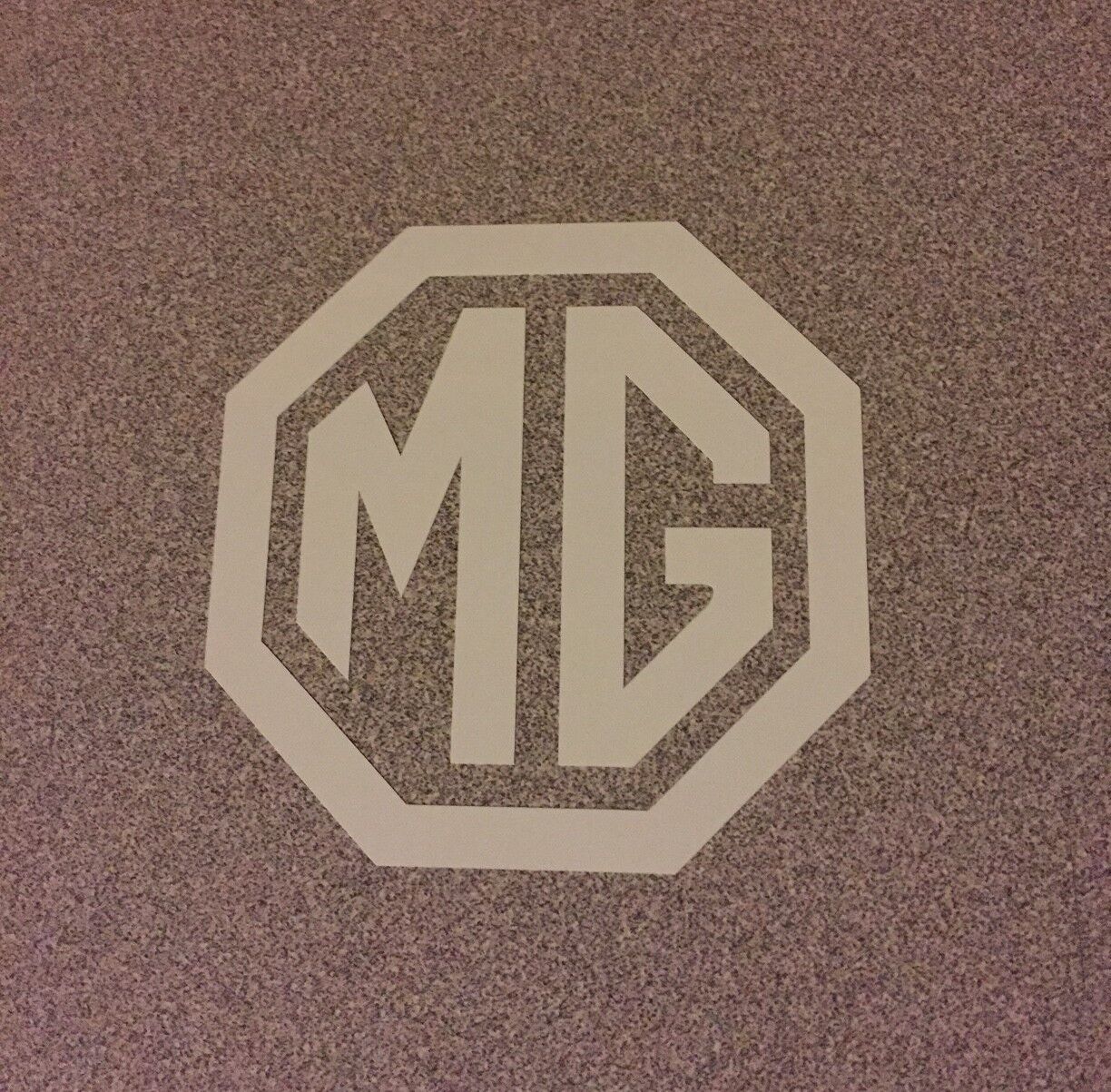 MG Emblem Logo Decal Sticker Midget WHITE 2