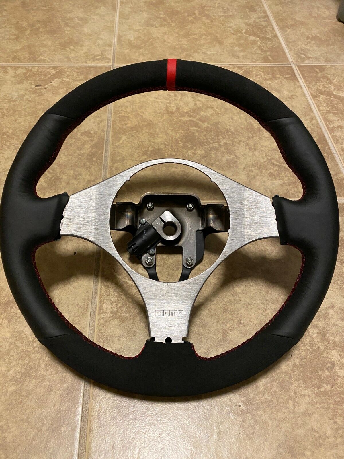 RED Stitch Half Leather/Suede for Lancer EVO 7/8/9 VIII IX Steering Wheel Wrap