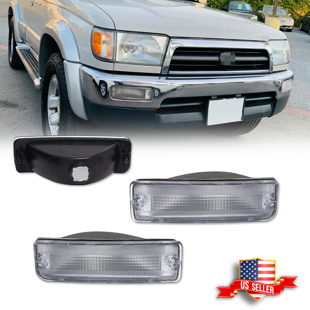 Clear Lens Bumper Mounted Signal Parking Lights Pair Set for 93-98 Toyota T100