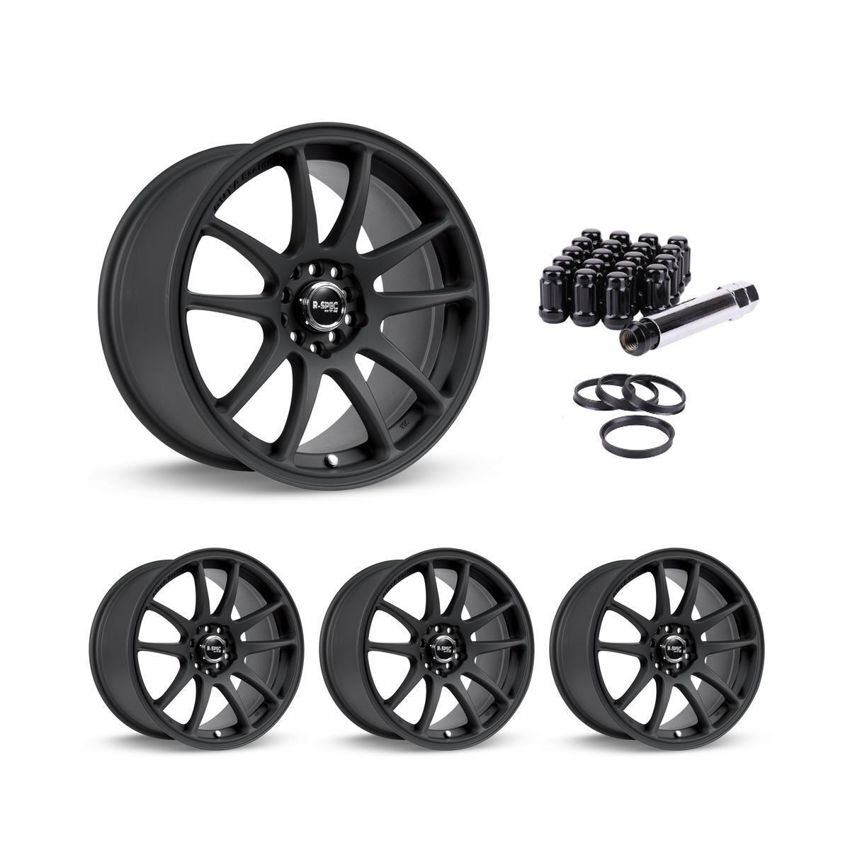 Wheel Rims Set with Black Lug Nuts Kit for 90-01 Chevrolet Lumina P816774 18 inc