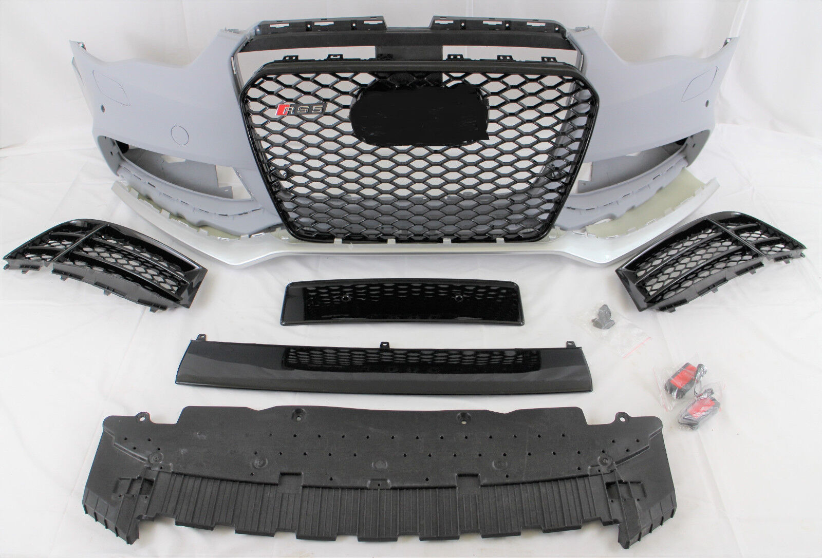  RS5 style front bumper grille  conversion set kit  2013- 2017 AUD A5 S5 B8.5