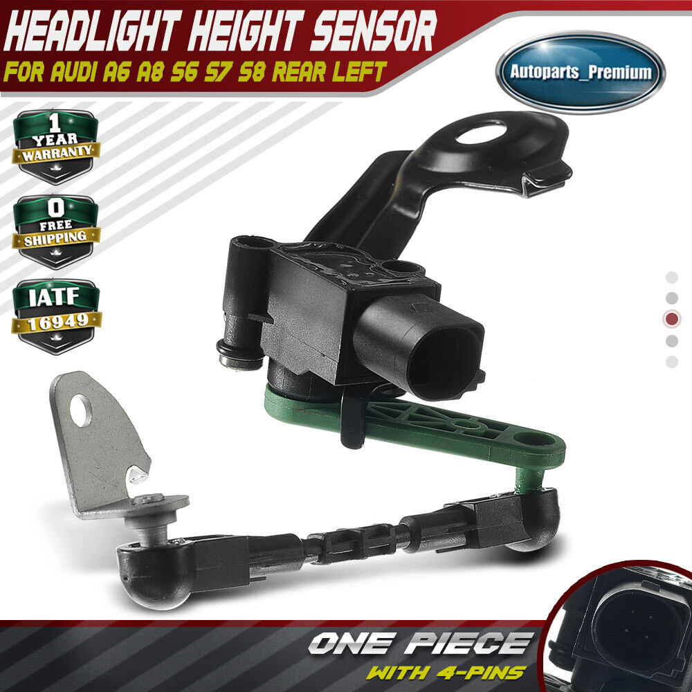 Headlight Level Height Sensor Rear Left for Audi A6 A8 S6 S7 S8 12-17 4H0941309C