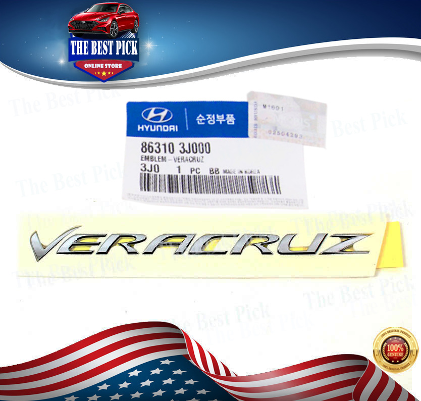 ⭐GENUINE⭐  Hyundai Rear Trunk Emblem Veracruz for 2007-2012 Veracruz 863103J000