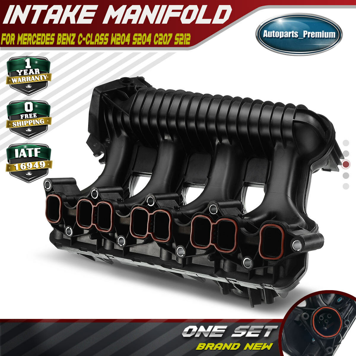 Intake Manifold for Mercedes-Benz W204 W212 C250 E250 SLK250 l4 1.8L 2710903037