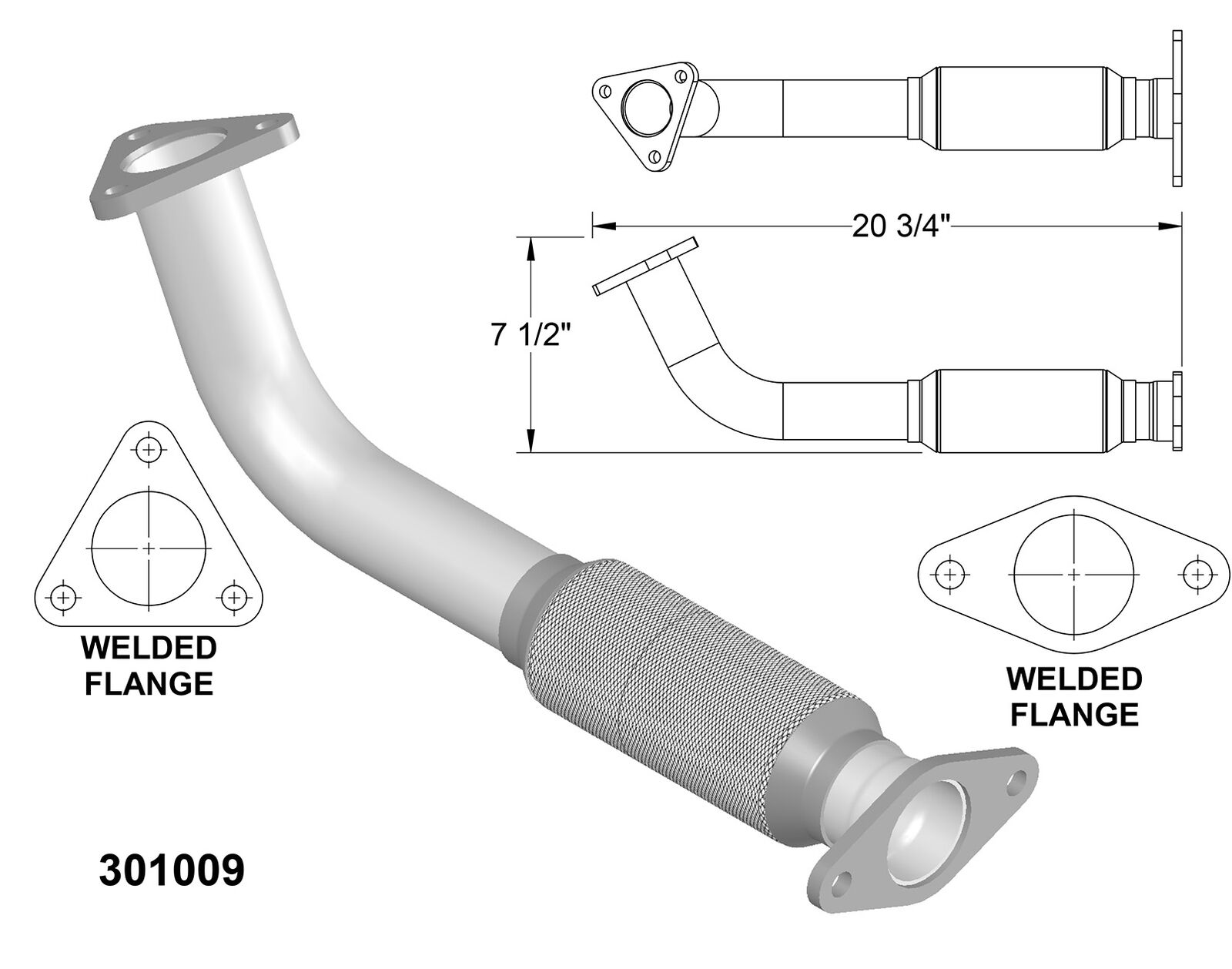 Exhaust and Tail Pipes for 1992-1993 Mazda MX-3 1.6L L4 GAS SOHC