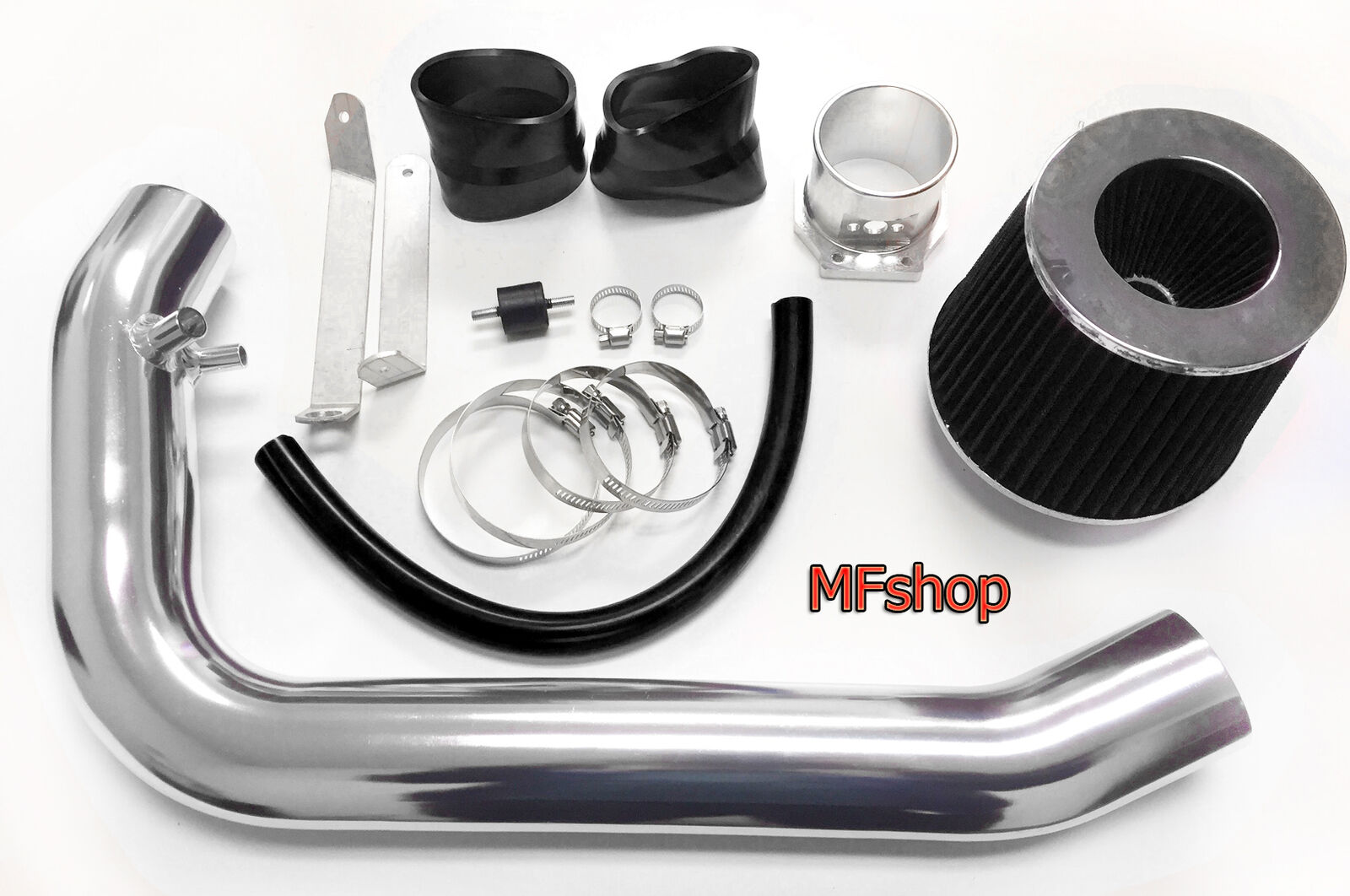 All Black For 1995-1998 Nissan 240sx S14 Silvia 2.4L Air Intake Kit + Filter
