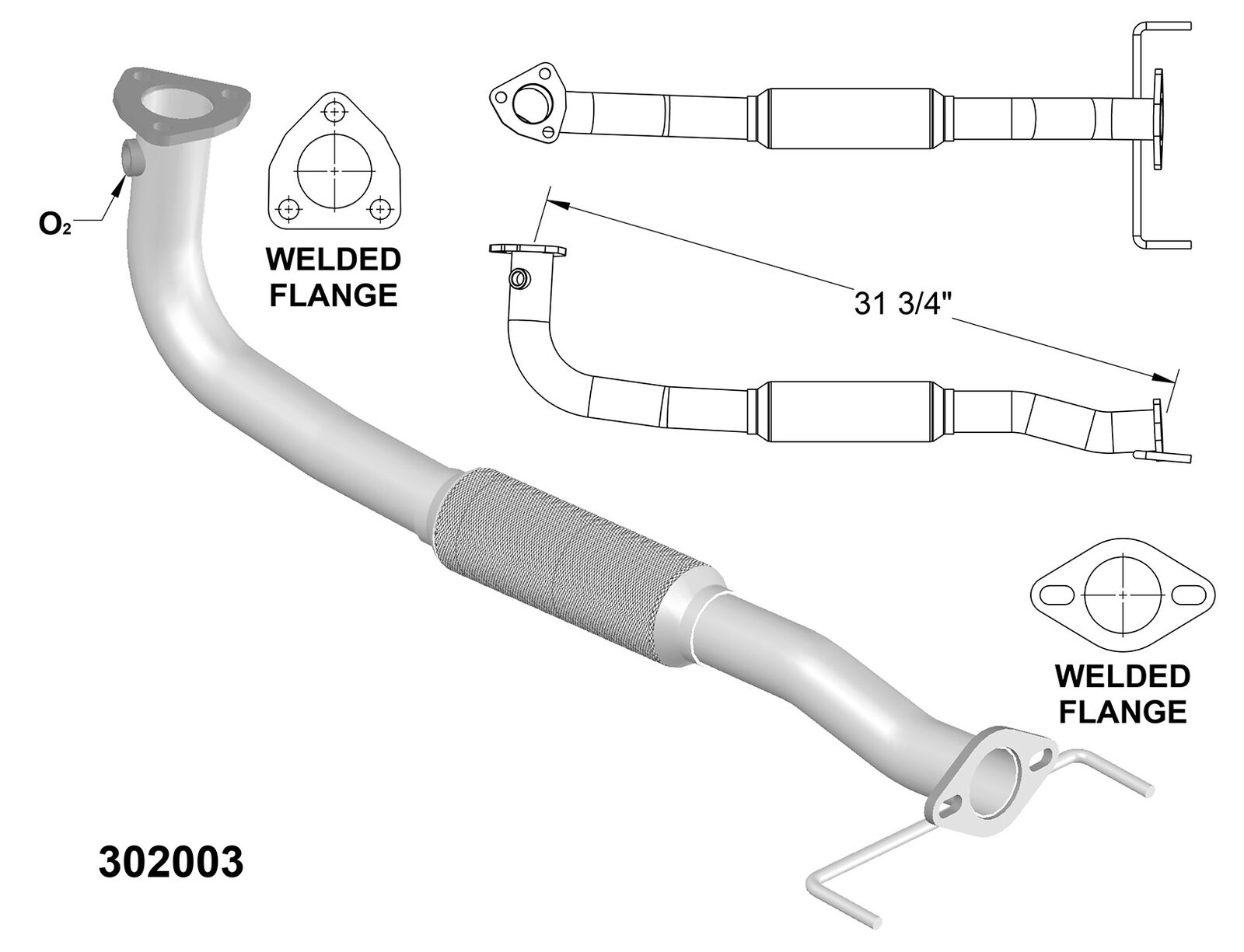 Exhaust Pipe for 1993-1994 Ford Probe