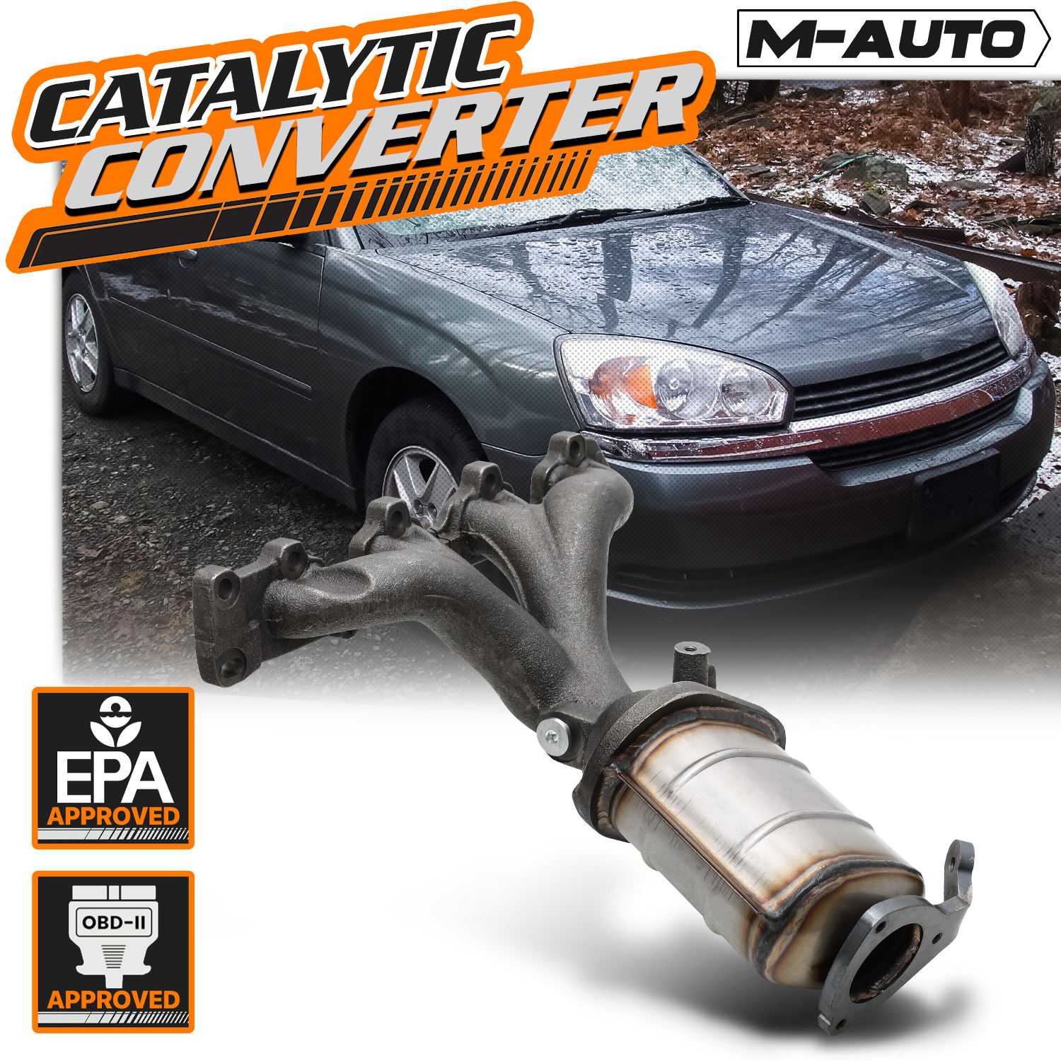Catalytic Converter Exhaust Header Manifold For 2004-2008 Aura/G6/Malibu 2.2/2.4
