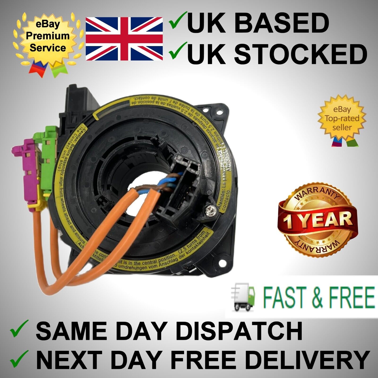 *NEW* SPIRAL CABLE CLOCK SPRING SQUIB FITS VOLVO XC90 MK1 275 2005-14 31313083