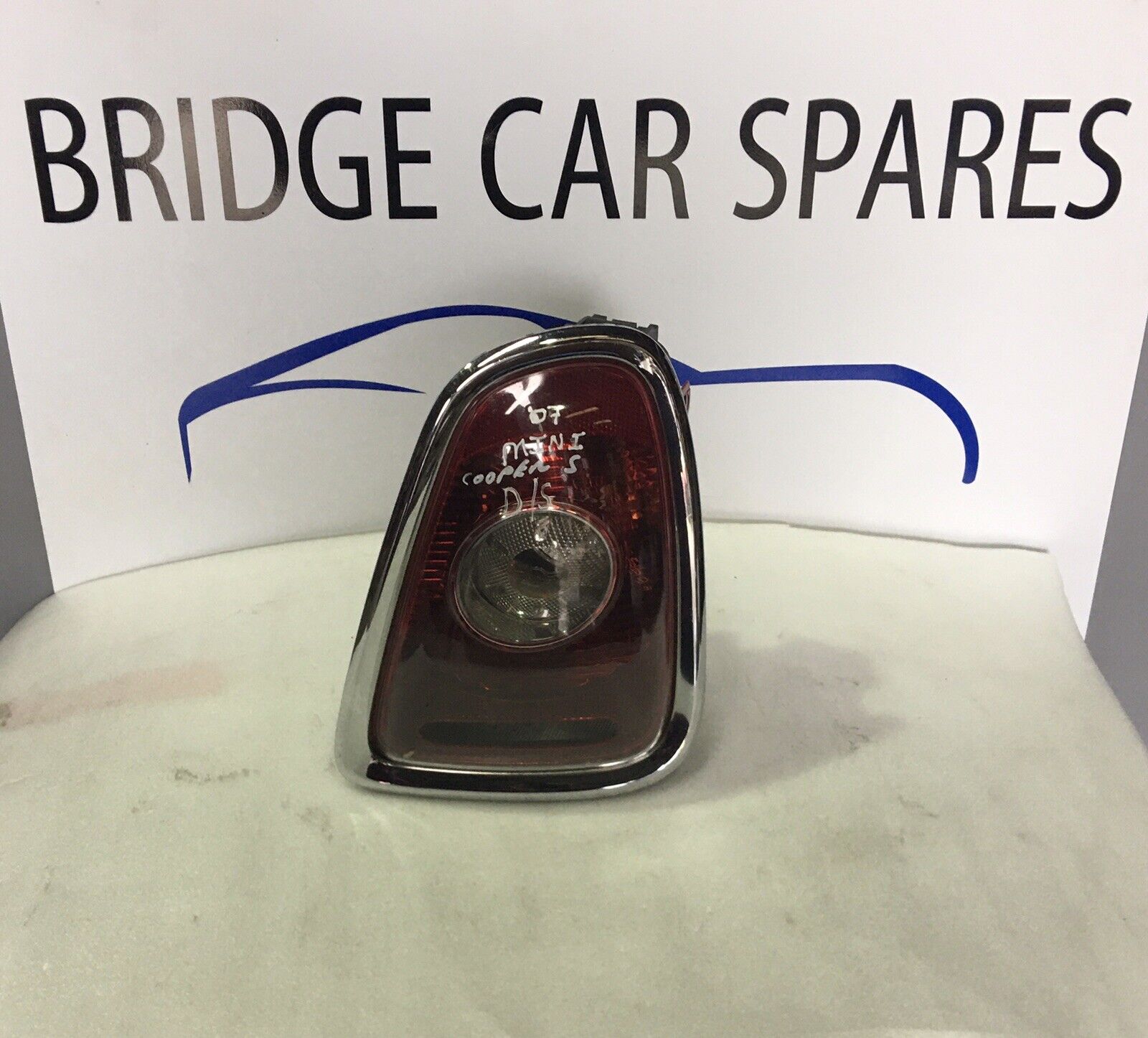 BMW MINI COOPER S.  2007-2008. Driver side Tail Light  Complete with Bulb Holder