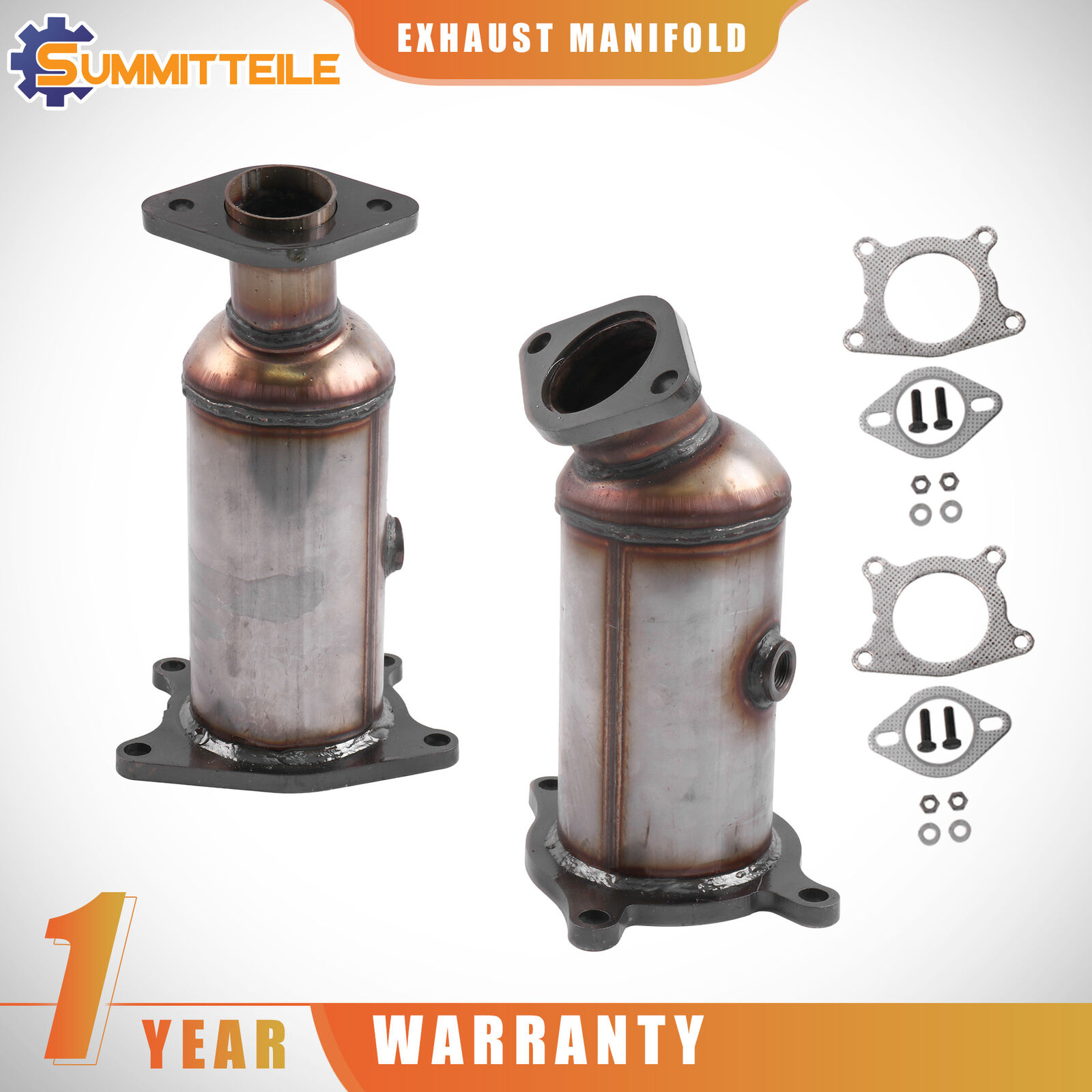 Set Catalytic Converters Exhaust Manifold w/ Gasket For 07-10 Ford Edge 3.5L