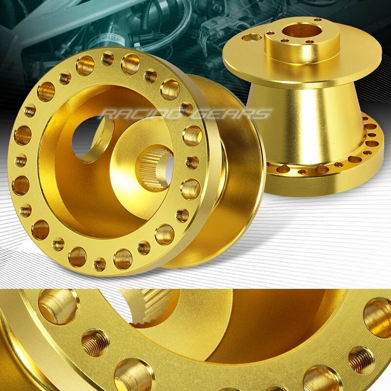 GOLD ALUMINUM 6-HOLE STEERING WHEEL HUB ADAPTER FIT TOYOTA CAMRY/TERCEL/PASEO