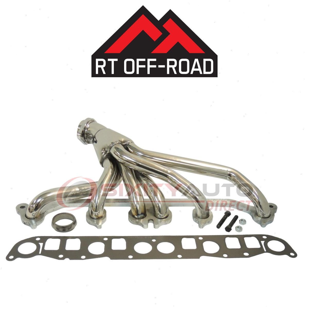 RT Off-Road Exhaust Header for 1991-1999 Jeep Wrangler - Manifolds  dq