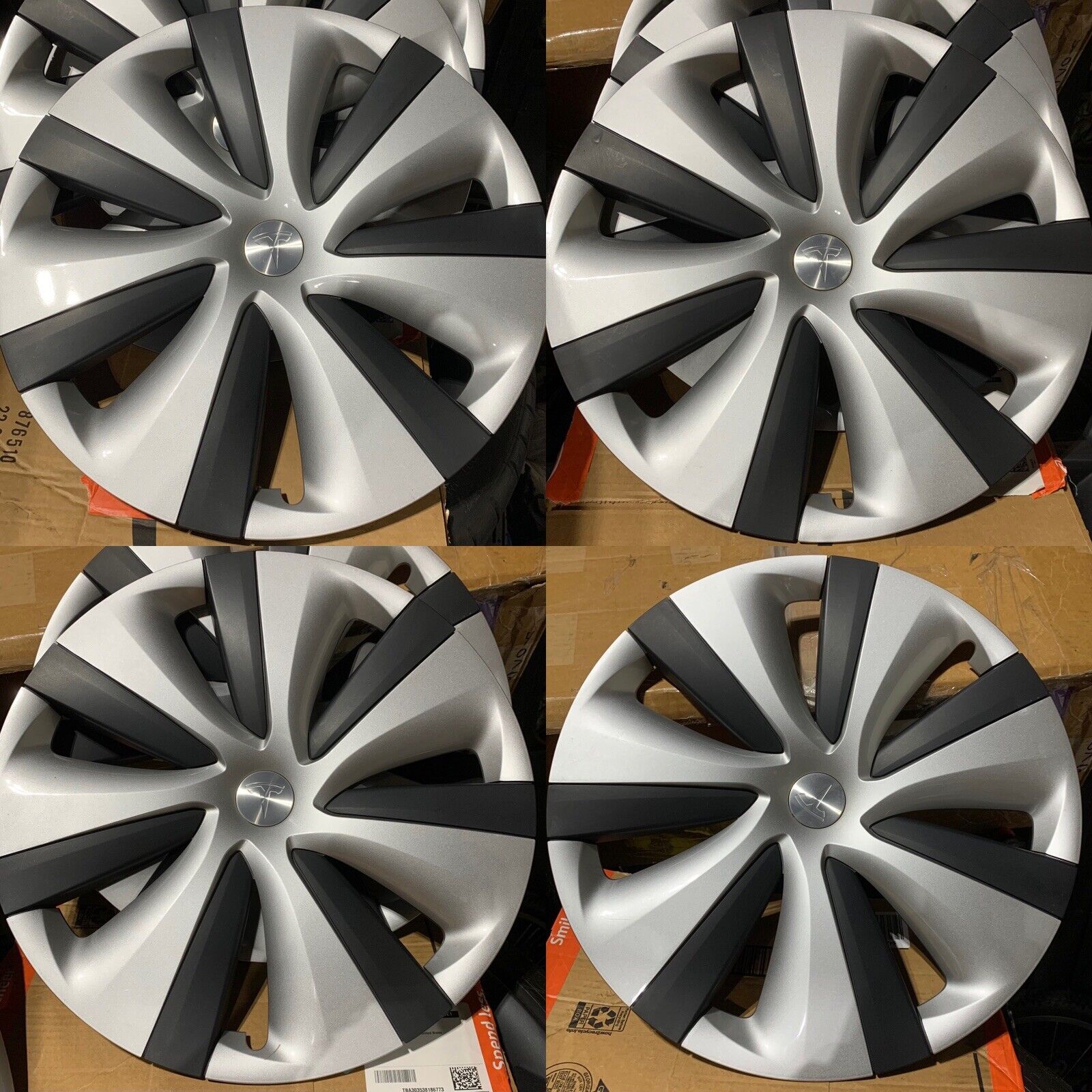 Tesla Model S 19” Wheels/Tires Long Range Tempest Set 245/45/19 W/covers + TPMS