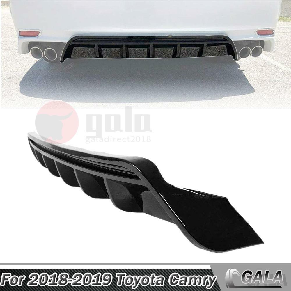 Rear Bumper Diffuser For 18-22 Toyota Camry SE XSE GT Shark Fin Glossy Black New