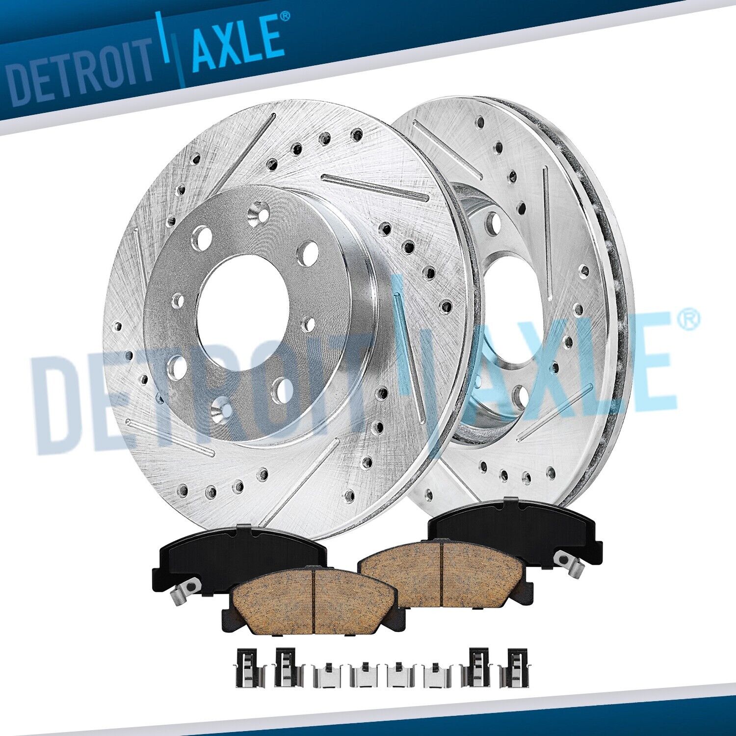 Front Drilled Slotted Rotors and Brake Pads for Honda Civic del Sol Civic CRX