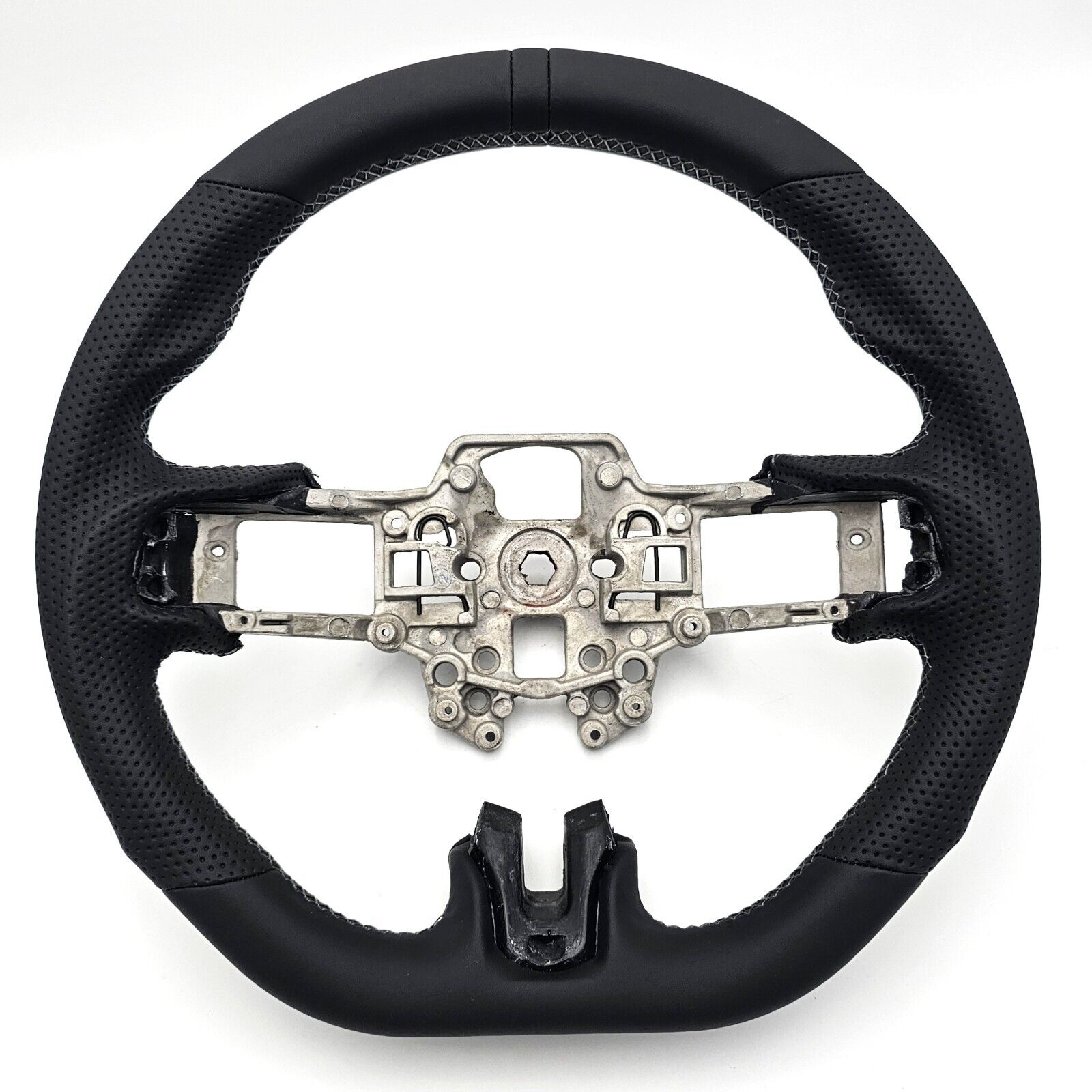 REVESOL Black Sports Steering Wheel Black Strip for 2018-2023 FORD MUSTANG GT