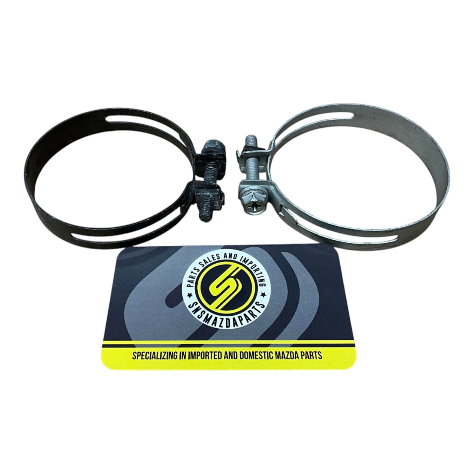 90-05 Mazda Miata MX-5 MX5 OEM Air Intake Crossover System Pipe Hose Clamp Pair