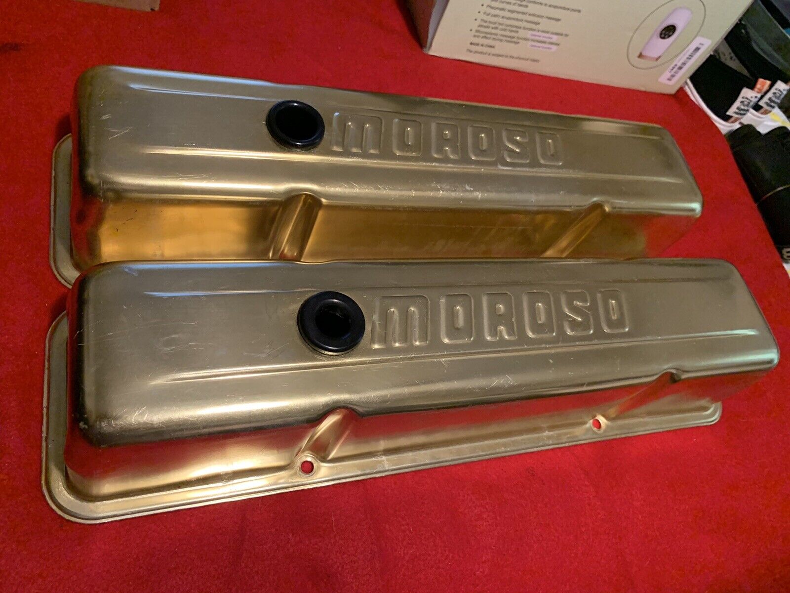 MOROSO Gold SBC Valve Covers Altered/Gasser/70’s Street Machines “LQQK”