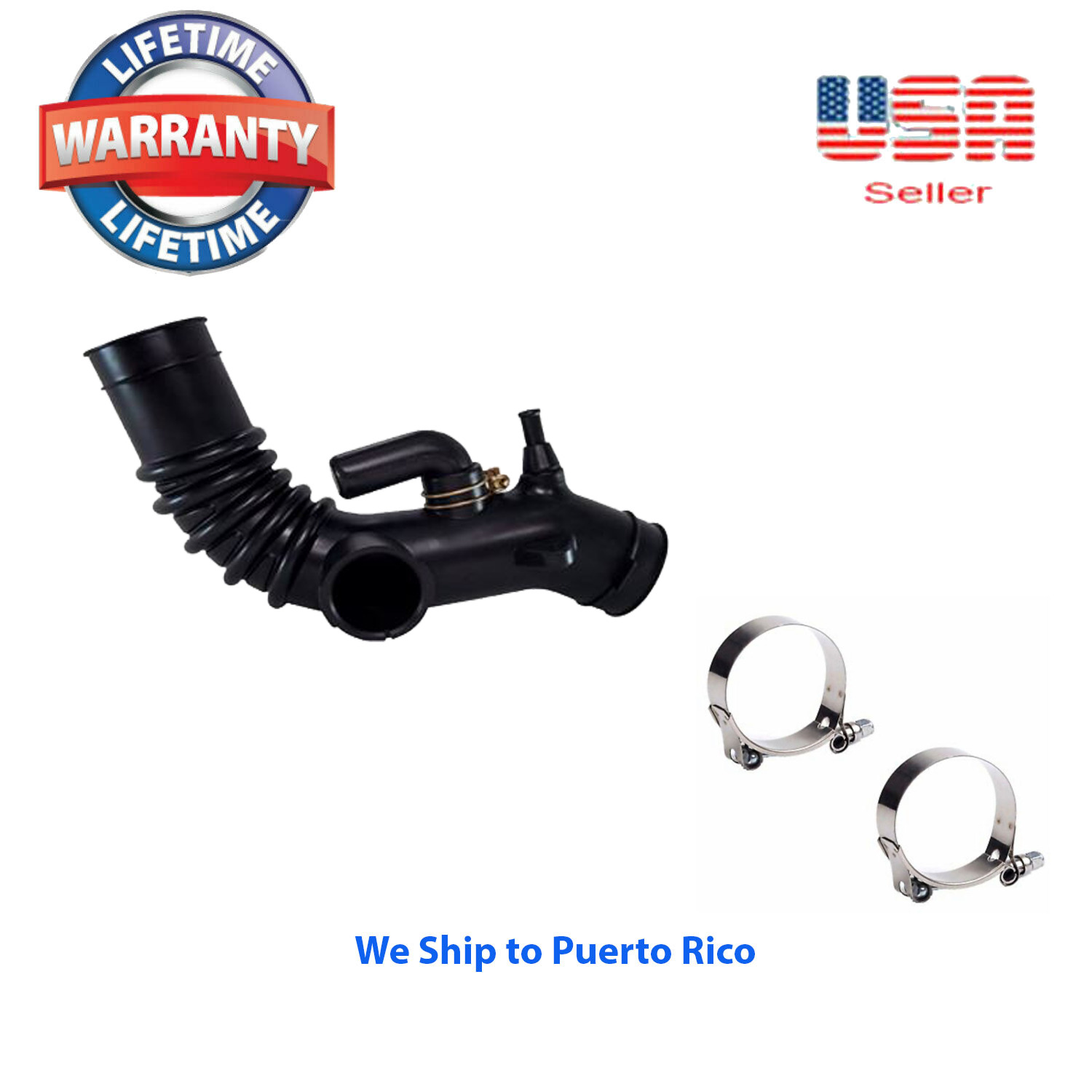 Engine Air Intake Hose + CLAMPS Fits:TOYOTA CAMRY 1997-1999 SOLARA 1999 L4 2.2L