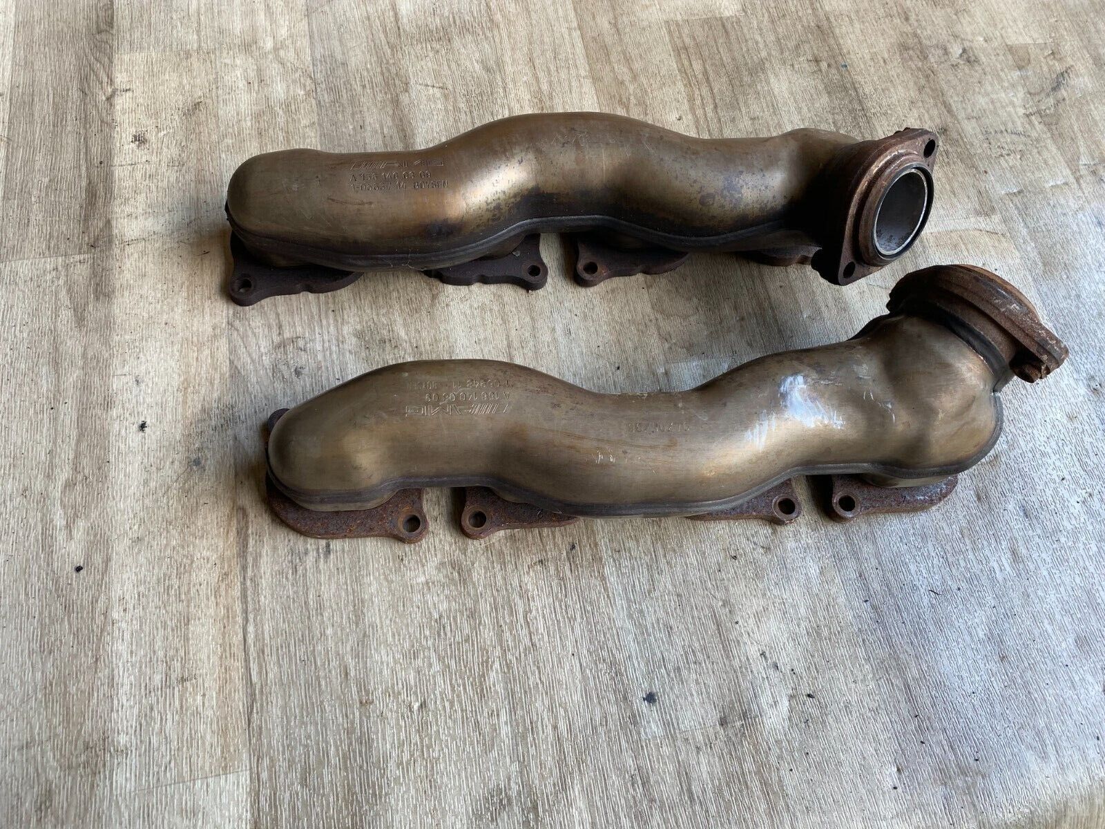 MERCEDES BENZ CL63 S63 AMG OEM PAIR V8 ENGINE MOTOR EXHAUST MANIFOLD HEADERS  