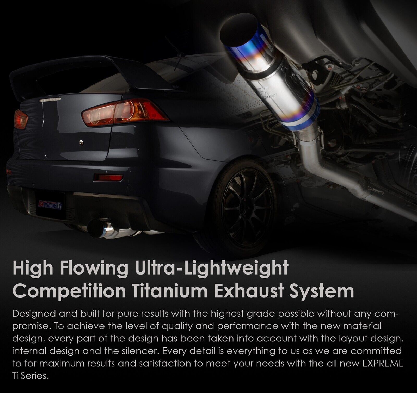 Tomei Expreme Ti Titanium Single Exhaust System for Mitsubishi Lancer Evo X 10
