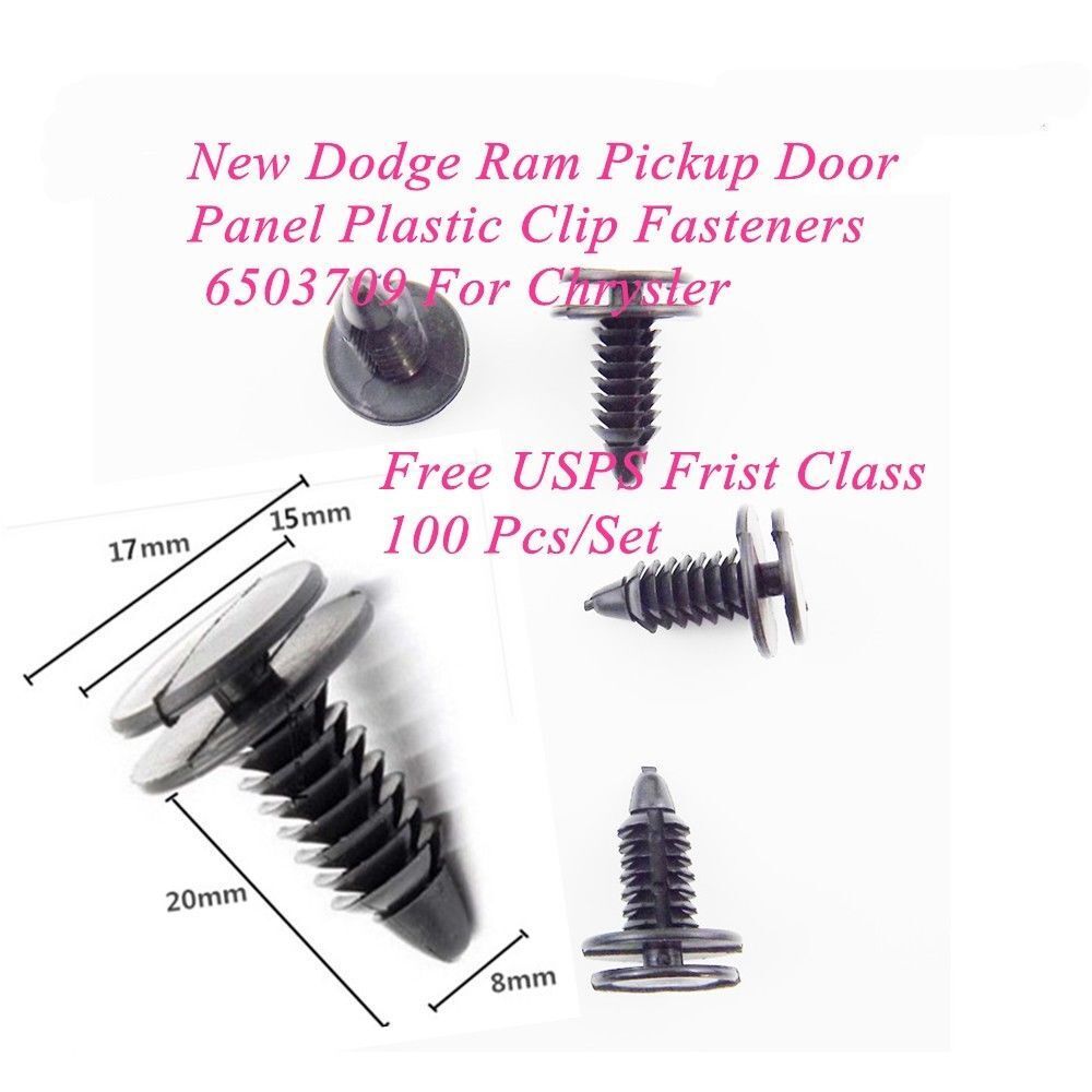 100x New Door Panel Plastic Clip Fasteners 6503709 For Chrysler Dodge Ram Pickup