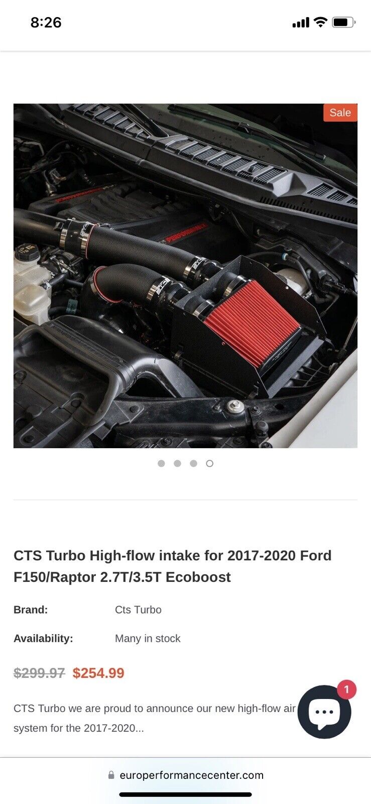 18-20 Ecoboost CTS Turbo Air  Intake